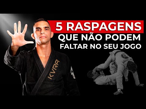 AULA PARA FAIXA BRANCA- Aprenda 5 raspagens das guardas básicas do jiu-jitsu.