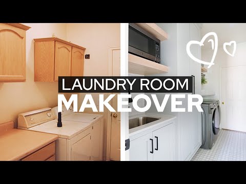 Laundry Room Makeover!! Before and After TRANSFORMATION and TOUR!!