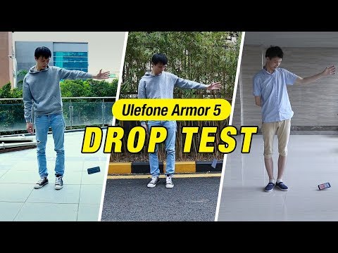 World's First Notch Screen Rugged Phone Ulefone Armor 5 Drop Test over Different Grounds