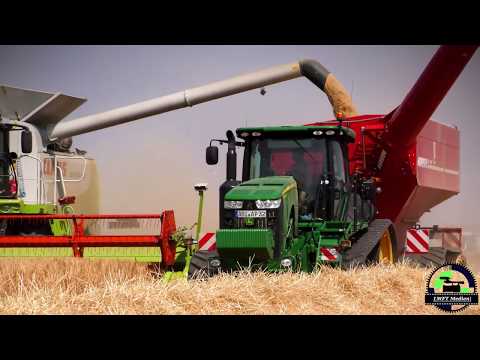 Barley Harvest Power / 5x Claas Lexion 600 Combine Havester. Gerste dreschen 2015
