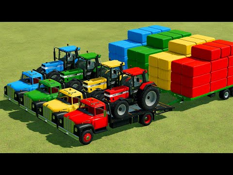 CUT GRASS AND MAKE WRAP BALES WITH CASE TRACTORS - Farming Simulator 22