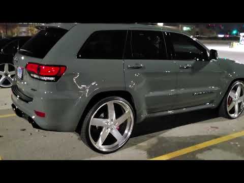Battleship grey srt jeep on 26" billets looking real KREOISH!