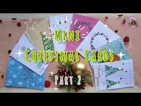 Mini Christmas cards - Part 2 (step by step) - Artsy Milo #art #drawing #satisfying