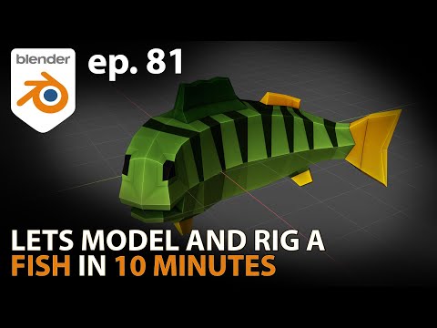 Let's Model and Rig a FISH in 10 MINUTES - Ep. 81 - Blender 2.93