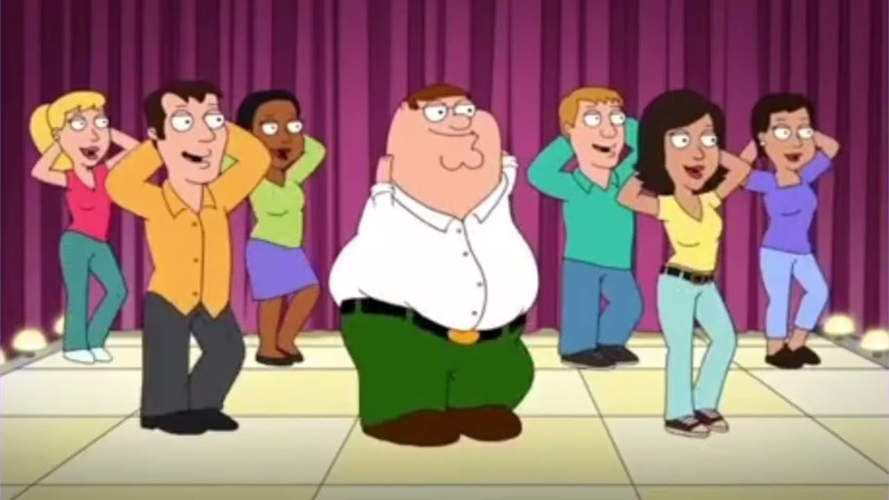 Peter griffin dancing to the macarena with tiny arms