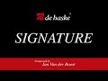 Signature – Jan Van der Roost