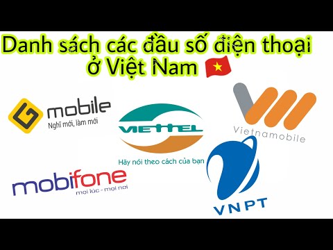 Đầu số điện thoại Viettel - MobiFone - Vinaphone - Vietnamobile - Gmobile | năm 2019 ở Việt Nam
