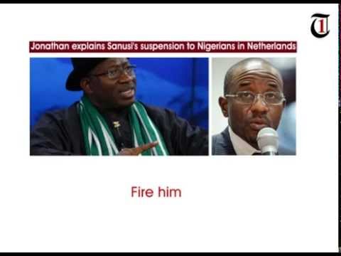 Jonathan explains Sanusi's suspension to Nigerians in Netherlands