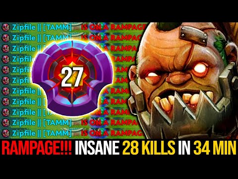 RAMPAGE!!! NO MERCY ZIPFILE PUDGE INSANE 28KILLS IN 34MIN | Pudge Official
