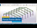 Tekla Structures - 20 minute portal frame modelling