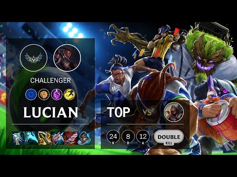 Lucian Top vs Zed - EUW Challenger Patch 12.5