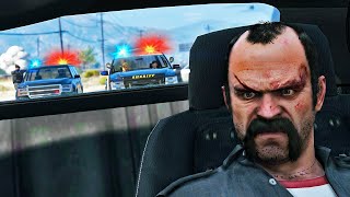 Trevor is Running From the Cops After Destroy O'neills Ranch - GTA 5 Action film