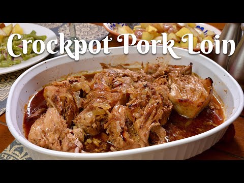 EASY CROCKPOT PORK LOIN WITH BROWN SUGAR AND BALSAMIC...