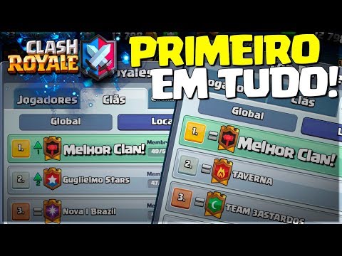 O "PRIMEIRO CLAN BRASILEIRO" LIDER DE TODOS OS RANKINGS DE CLASH ROYALE - BRUNO CLASH