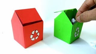 Contenedor de basura de papel - Origami Trash Bin