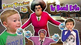 Scary Teacher 3D In Real Life Horror Game (Kids Skit) with 5 Surprise Balls