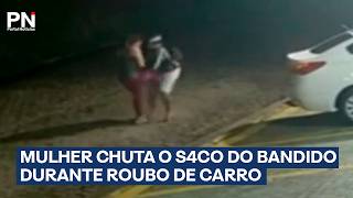 Mulher enfrenta criminoso durante abordagem