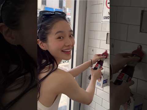 Park Gyu-Young confused to open the bottle cap😂 #parkgyuyoung #korean #funny #shorts #박규영
