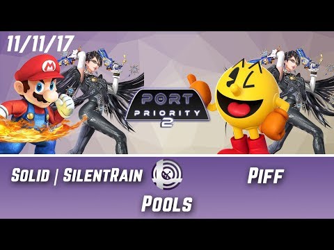Port Priority 2 - Solid | SilentRain (Mario, Bayo)  Vs. Piff (Bayonetta, Pac Man) - Pools