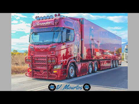 TRUCK SHOW AXOS 2025 EXIT |-| TRUCKS LEAVING SHOW with LOUD PIPES and SMOKE