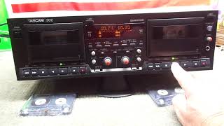 Video thumbnail for DEMO OF VINTAGE PROFESSIONAL TEAC TASCAM 302 DUAL CASSETTE TAPE DECK SERVICED FOR SALE by SOHOAUCTION