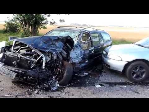 Wypadek  na krajówce  w Sampławie gm.Lubawa  koło Białego Domku