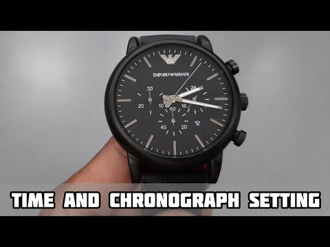 How To Setting Time and Reset Chronograph on EMPORIO ARMANI AR1970 Watch | SolimBD