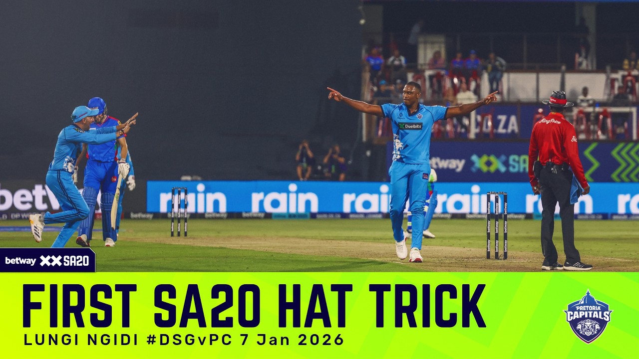 First ever Betway SA20 hat-trick - Lungi Ngidi
