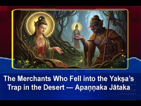 The Merchants Who Fell into the Yakṣa’s Trap in the Desert — Apaṇṇaka Jātaka