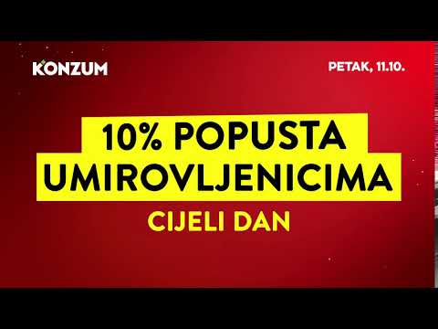 Popust za umirovljenike 11.10.2019.