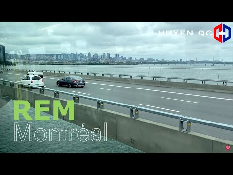 Ride on the Montreal's REM Automated Light Rail Train | Real-time trip Brossard - Gare Centrale