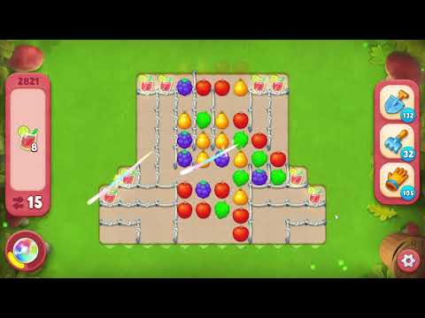 Gardenscapes 2821 Hard Level - 20 moves - NO BooSTERS