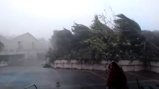 Watch: Furious Cyclone Fani  strikes Odisha will w