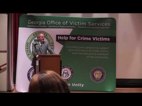 Parole Board Chairman Terry Barnard at Victims Visitors' Day, Augusta, Georgia Video