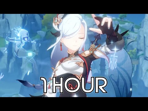 Shenhe Theme Music 1 HOUR - Crane in the Wild (tnbee mix) | Genshin Impact