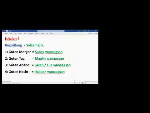 A1/1  Muraajaco ( 4 ) Deutsch auf Somalich