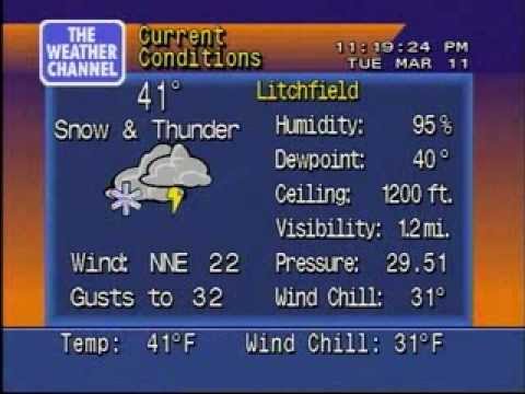 WeatherStar 4000 Snow & Thunder 3/11/2014 Thundersnow