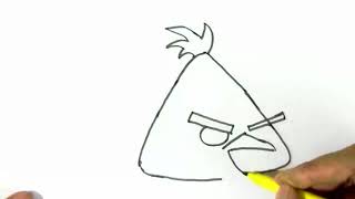 How to draw Chuck the Yellow Bird from Angry Birds