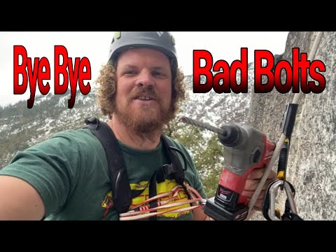 Replacing bolts on a sport climb