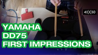Video thumbnail for First Impressions: Yamaha DD75 + Yamaha KU100 DTX Silent Kick Pedal Unit by 40 Something Drummer