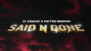 Kadr z teledysku Said N Done tekst piosenki 21 Savage & Metro Boomin