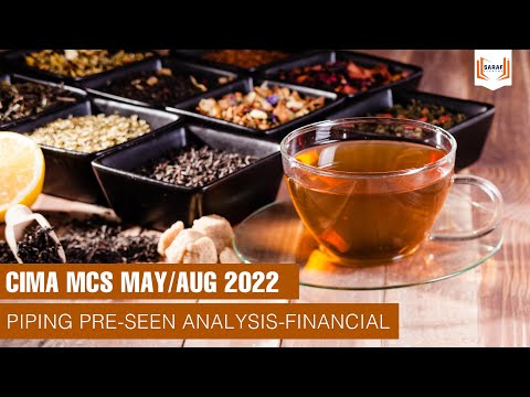 CIMA MCS May/Aug 2022 - Piping Pre-seen Analysis - Financial