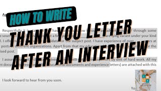 Thank you letter after an Interview - 3 x Examples