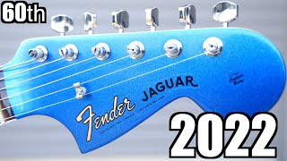 Video thumbnail for Fender Discontinued These Too Soon! | 2022 Fender 60th Anniversary Jaguar Mystic Lake Placid Blue by The Trogly's Guitar Show