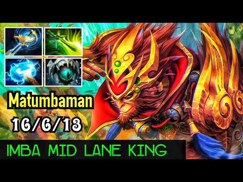 Monkey King MidLane - Imba Hero Destroy Templar Assassin Mid 16Kills by Matumbaman 7.22 Dota 2