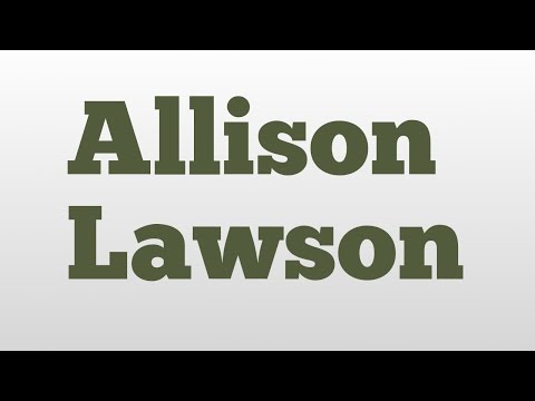 Allison Lawson meaning and pronunciation