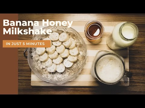 Banana Milkshake With Honey I Thick & Creamy Banana Honey Smoothie In 5 Minutes I Simple Cooking