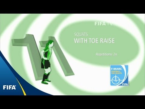 FIFA 11+ — Squats with Toe Raise