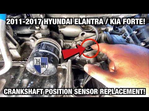 REPLACE CRANKSHAFT POSITION SENSOR 2011-2017 HYUNDAI ELANTRA / KIA FORTE - CKPS LOCATION FAST & EASY