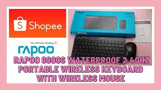 RAPOO 8000S WATERPROOF 2.4GHZ PORTABLE WIRELESS KEYBOARD WITH WIRELESS MOUSE CHEAP KEYBOARD & MOUSE
